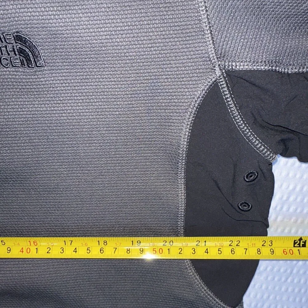 The North Face Mens Zipper Jacket Size Large Gray And Black